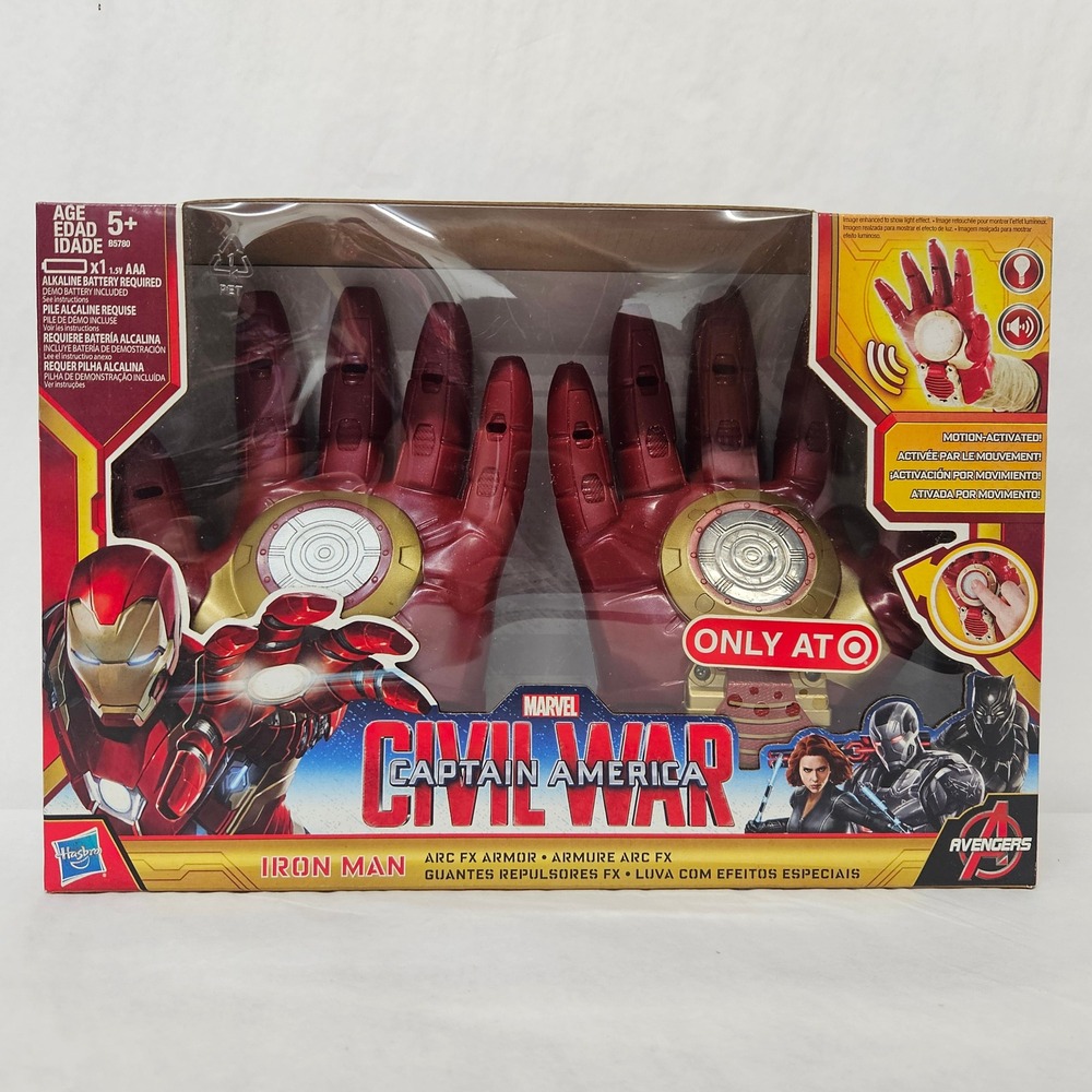 Hasbro Marvel Civil War Iron Man Arc FX Armor Gloves Motion Lights Sounds‎ B5780